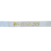 Стрічка  “Випускник 2026“ біла атласна  з 3 Д написом і золотим глітером.