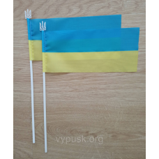 Прапорець України з білим
 гербом