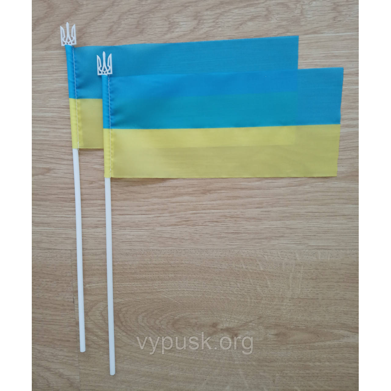 Прапорець України з білим
 гербом