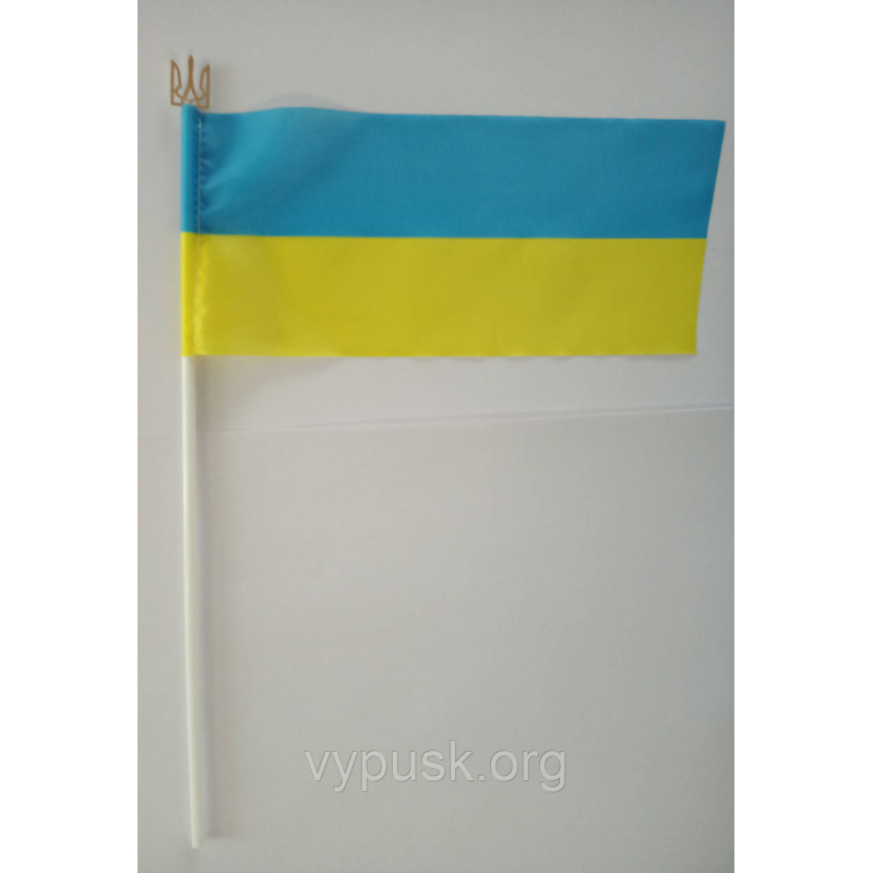 Прапорець України із золотим 
гербом