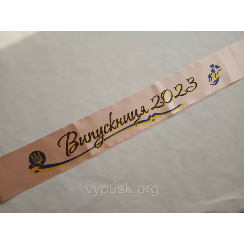 Лента Випускниця 2024  кофейная атласная