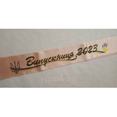 Лента Випускниця 2024  кофейная атласная