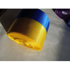 Мотки, бабіни, метражка синьо-жовтий  атлас