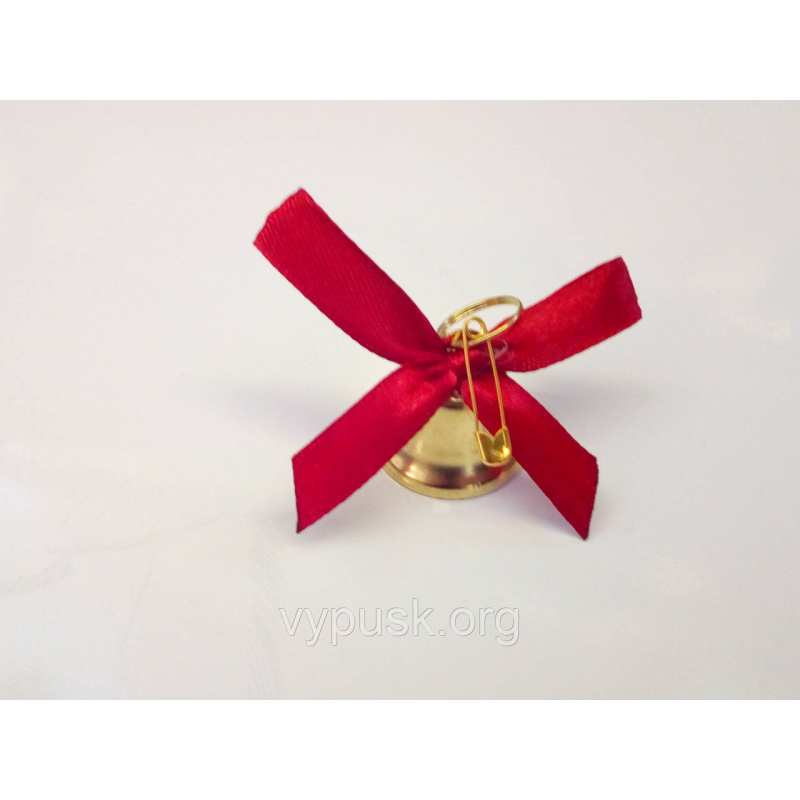 Дзвінок із бордовим бантиком Дзвінок із бордовим бантиком